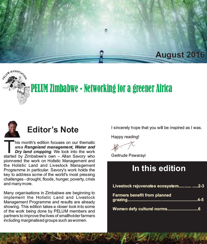 PELUM Zimbabwe August 2016 Newsletter